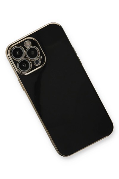 Mey İthalat®  iPhone 13 Pro Kılıf Volet Silikon - Siyah