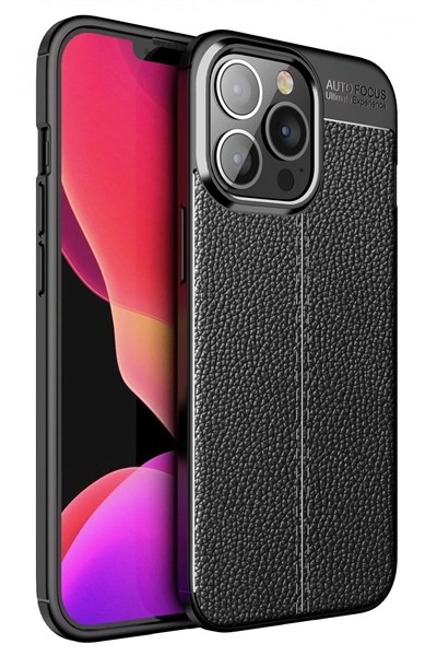 Mey İthalat®  iPhone 13 Pro Max Kılıf Auto Focus Kapak - Siyah