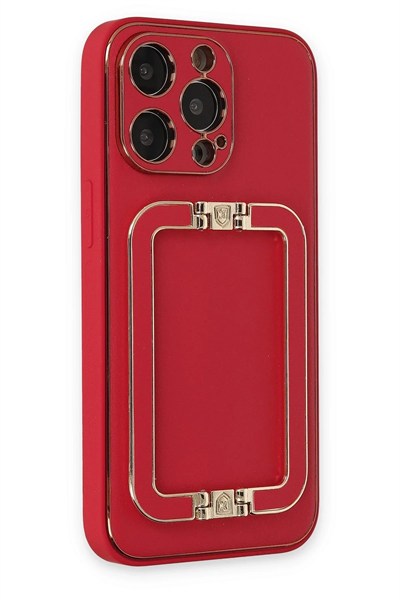 Mey İthalat®  iPhone 13 Pro Max Kılıf Coco Elit Kapak - Kırmızı