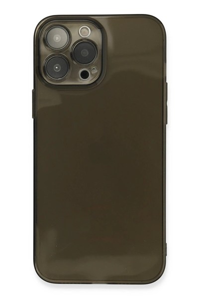 Mey İthalat®  iPhone 13 Pro Max Kılıf Fly Lens Silikon - Siyah