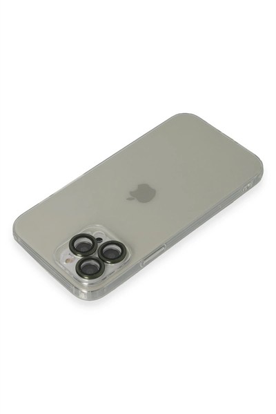 Mey İthalat®  iPhone 13 Pro Max Kılıf Luko Lens Silikon - Yeşil