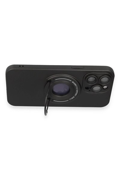 Mey İthalat®  iPhone 13 Pro Max Kılıf Lukka Magneticsafe Kapak - Siyah