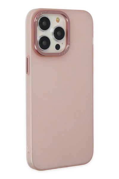 Mey İthalat®  iPhone 13 Pro Max Kılıf Modos Metal Kapak - Pembe
