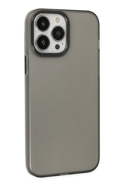 Mey İthalat®  iPhone 13 Pro Max Kılıf Modos Metal Kapak - Siyah