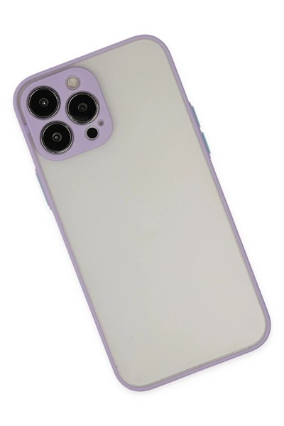 Mey İthalat®  iPhone 13 Pro Max Kılıf Montreal Silikon Kapak - Mor
