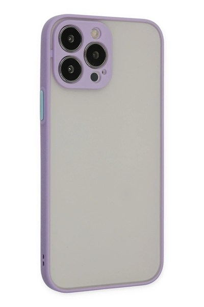 Mey İthalat®  iPhone 13 Pro Max Kılıf Montreal Silikon Kapak - Mor