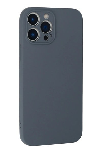 Mey İthalat®  iPhone 13 Pro Max Kılıf Nano içi Kadife Silikon - Gri