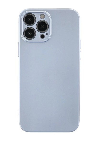 Mey İthalat®  iPhone 13 Pro Max Kılıf Nano içi Kadife Silikon - Sky Blue