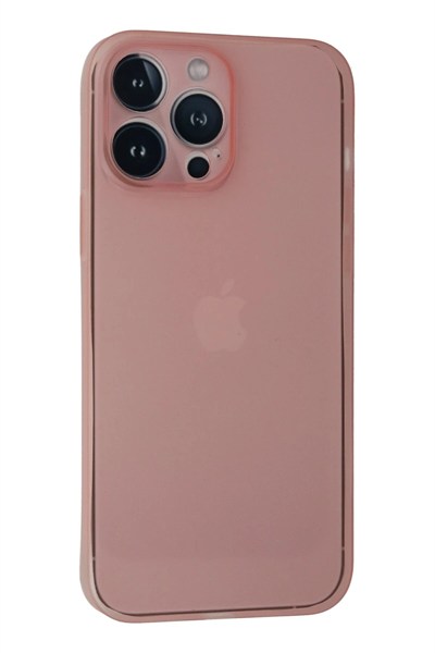 Mey İthalat®  iPhone 13 Pro Max Kılıf PP Ultra İnce Kapak - Pembe