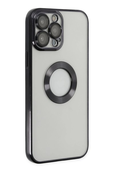 Mey İthalat®  iPhone 13 Pro Max Kılıf Slot Silikon - Siyah