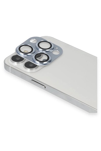 Mey İthalat®  iPhone 13 Pro Max Pers Alüminyum Kamera Lens - Sierra Blue
