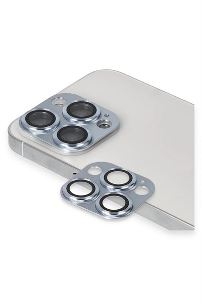 Mey İthalat®  iPhone 13 Pro Max Pers Alüminyum Kamera Lens - Sierra Blue