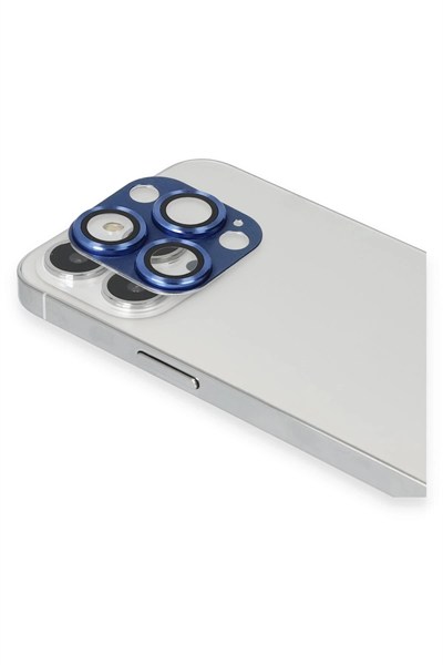 Mey İthalat®  iPhone 13 Pro Max Pers Alüminyum Kamera Lens - Lacivert