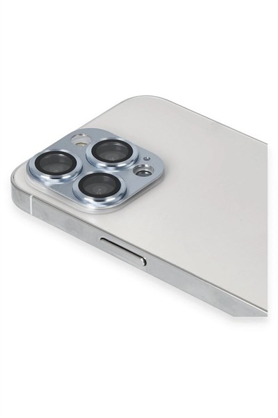 Mey İthalat®  iPhone 13 Pro Max Pers Alüminyum Kamera Lens - Sierra Blue