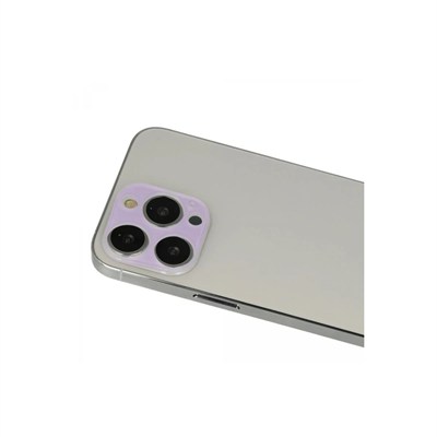 Mey İthalat®  iPhone 13 Pro Max Rainbow Kamera Lens Koruma Cam - Mor