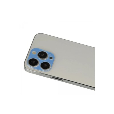 Mey İthalat®  iPhone 13 Pro Max Rainbow Kamera Lens Koruma Cam - Mavi