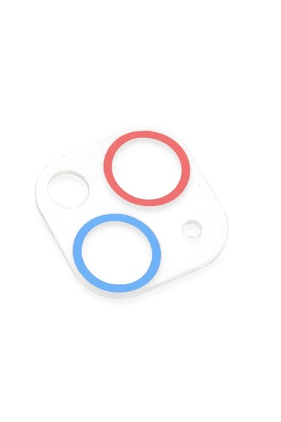 Mey İthalat®  iPhone 13 Renkli Kamera Lens Koruma Cam - Pembe-Mavi