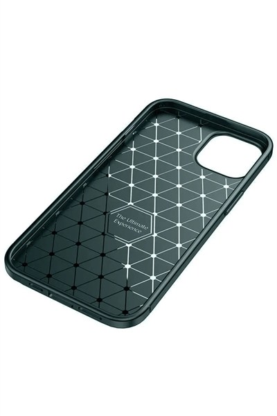 Mey İthalat®  iPhone 14 Kılıf Auto Focus Karbon Kapak - Koyu Yeşil