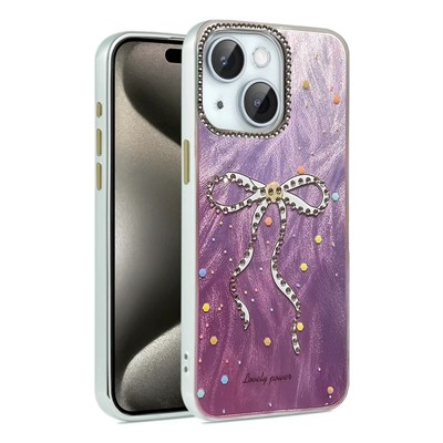 Mey İthalat®  iPhone 14 Kılıf Blade Aynalı Desenli Kapak - Desen 1