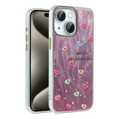 Mey İthalat®  iPhone 14 Kılıf Blade Aynalı Desenli Kapak - Desen 8