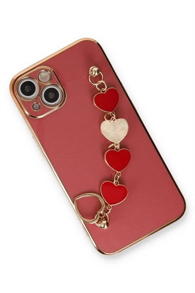 Mey İthalat®  iPhone 14 Kılıf Esila Silikon - Kırmızı