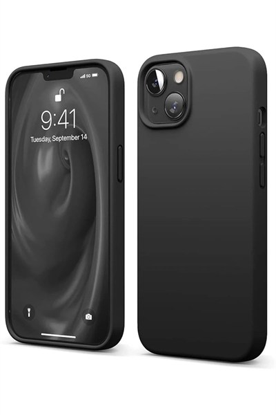 Mey İthalat®  iPhone 14 Kılıf First Silikon - Siyah