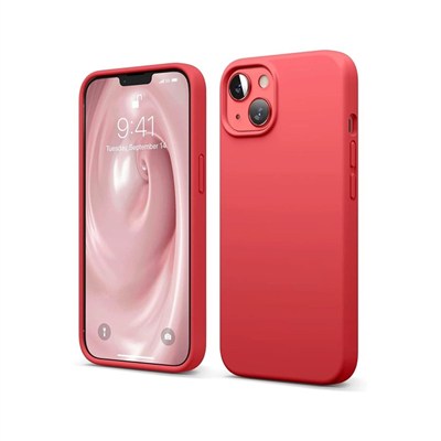 Mey İthalat®  iPhone 14 Kılıf First Silikon - Kırmızı