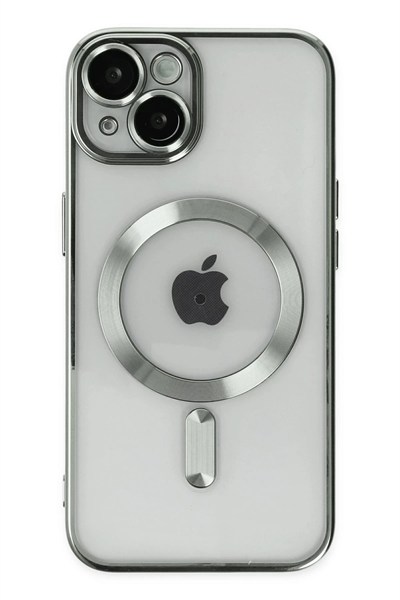 Mey İthalat®  iPhone 14 Kılıf Kross Magneticsafe Kapak - Gümüş