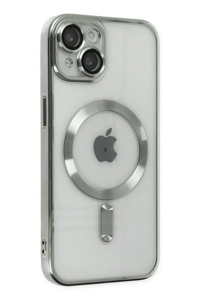 Mey İthalat®  iPhone 14 Kılıf Kross Magneticsafe Kapak - Gümüş