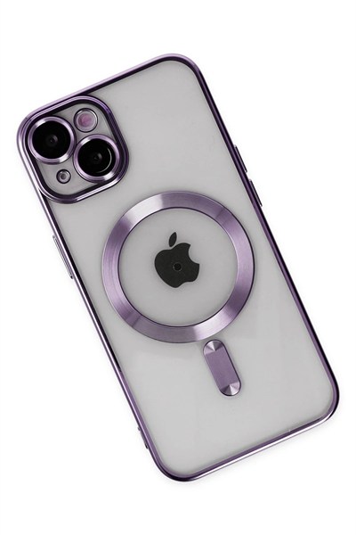 Mey İthalat®  iPhone 14 Kılıf Kross Magneticsafe Kapak - Mor