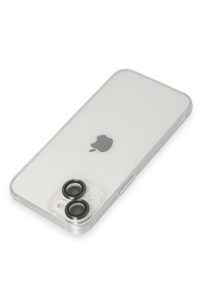 Mey İthalat®  iPhone 14 Kılıf Luko Lens Silikon - Yeşil