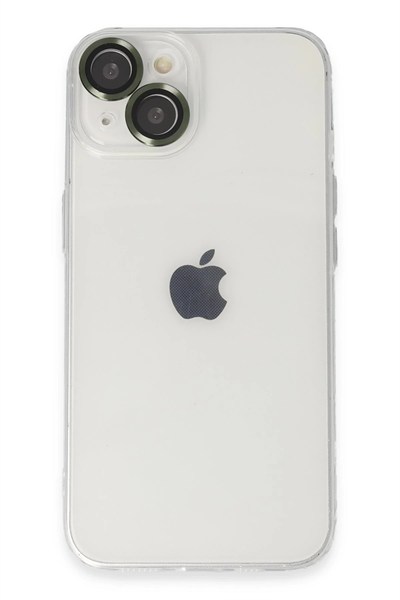 Mey İthalat®  iPhone 14 Kılıf Luko Lens Silikon - Yeşil
