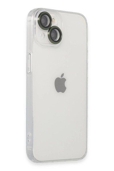 Mey İthalat®  iPhone 14 Kılıf Luko Lens Silikon - Yeşil