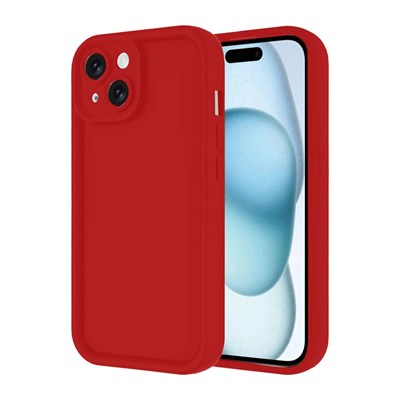 Mey İthalat®  iPhone 14 Kılıf Viera Silikon - Kırmızı