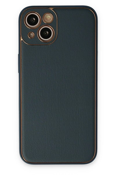 Mey İthalat®  iPhone 14 Plus Kılıf Coco Deri Silikon Kapak - Yeşil