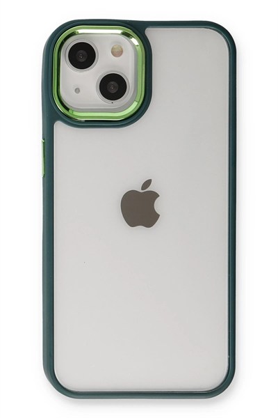 Mey İthalat®  iPhone 14 Plus Kılıf Dora Kapak - Haki Yeşil
