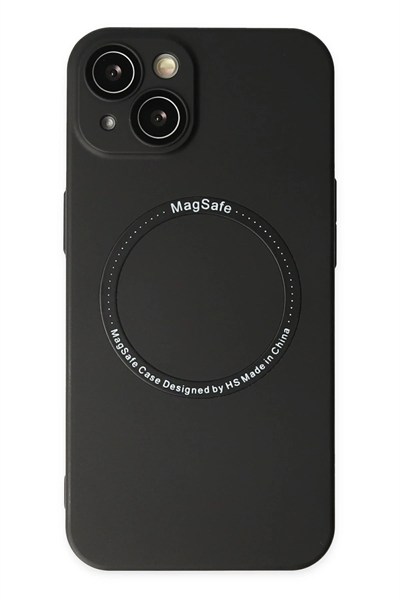 Mey İthalat®  iPhone 14 Plus Kılıf Jack Magneticsafe Lens Silikon - Siyah