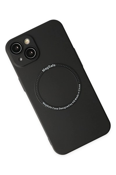 Mey İthalat®  iPhone 14 Plus Kılıf Jack Magneticsafe Lens Silikon - Siyah