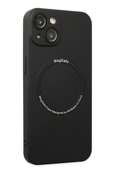 Mey İthalat®  iPhone 14 Plus Kılıf Jack Magneticsafe Lens Silikon - Siyah