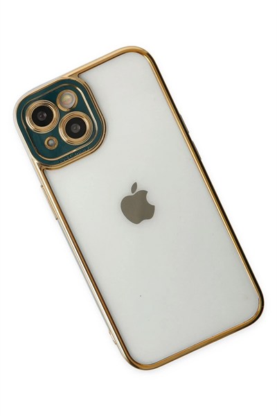 Mey İthalat®  iPhone 14 Plus Kılıf Liva Lens Silikon - Yeşil