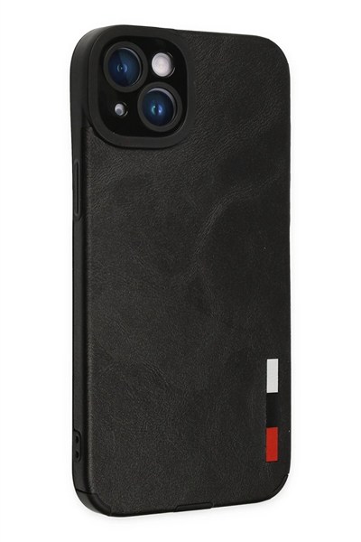 Mey İthalat®  iPhone 14 Plus Kılıf Loop Deri Silikon - Siyah