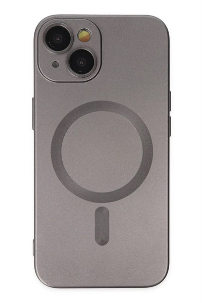 Mey İthalat®  iPhone 14 Plus Kılıf Moshi Lens Magneticsafe Silikon - Füme