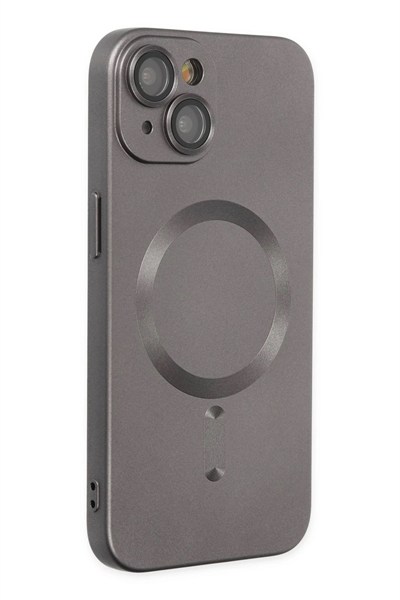 Mey İthalat®  iPhone 14 Plus Kılıf Moshi Lens Magneticsafe Silikon - Füme