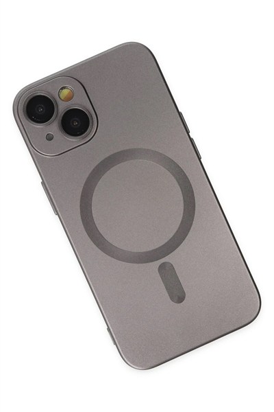 Mey İthalat®  iPhone 14 Plus Kılıf Moshi Lens Magneticsafe Silikon - Füme