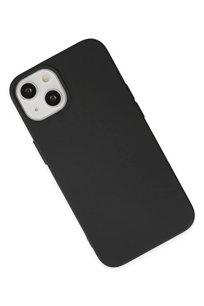 Mey İthalat®  iPhone 14 Plus Kılıf Nano içi Kadife Silikon - Siyah