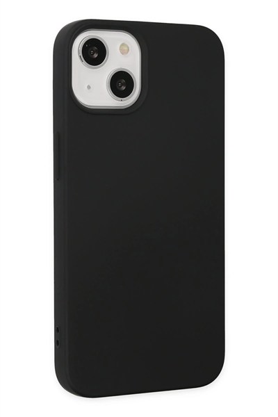Mey İthalat®  iPhone 14 Plus Kılıf Nano içi Kadife Silikon - Siyah