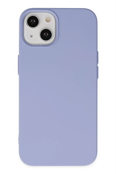Mey İthalat®  iPhone 14 Plus Kılıf Nano içi Kadife Silikon - Lila