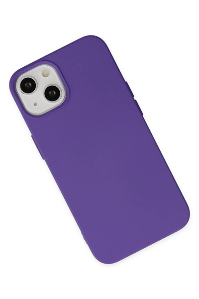 Mey İthalat®  iPhone 14 Plus Kılıf Nano içi Kadife Silikon - Mor