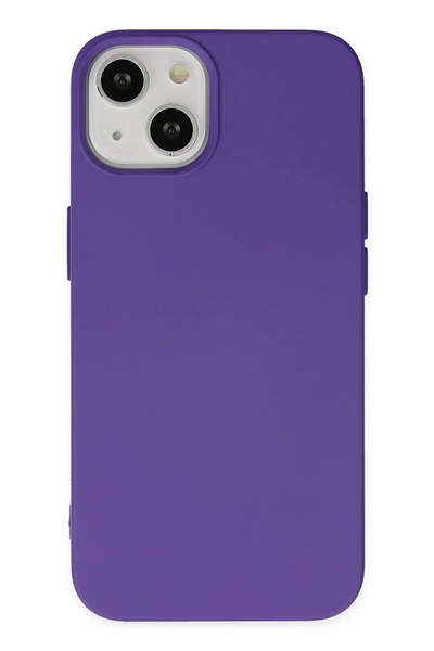 Mey İthalat®  iPhone 14 Plus Kılıf Nano içi Kadife Silikon - Mor