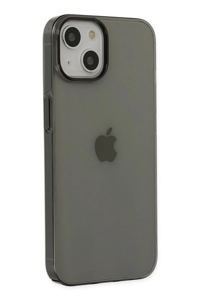 Mey İthalat®  iPhone 14 Plus Kılıf Pc Sert Şeffaf Kapak - Siyah